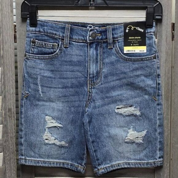 Boys' Destructed Bermuda Jean Shorts | Art Class | Small (6/7) - Picture 1 of 10